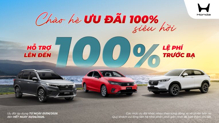 Xehay honda t6 010626 4 Honda Việt Nam tung ưu đãi lớn: Giảm lệ phí trước bạ cho loạt xe trong tháng 6/2026